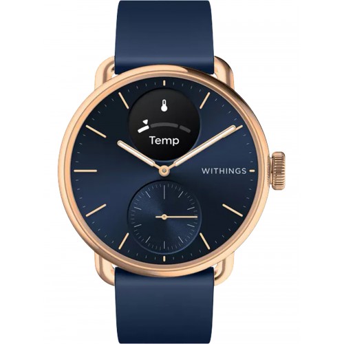 Withings ScanWatch 2 rose gold blue HWA10 model 6 All In I manusis Laikrodis Laikrodis24.LT