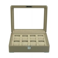 Rothenschild RS-3420-8-TAN-TAN brown with beige velvet 8 laikrodžių dėžutė