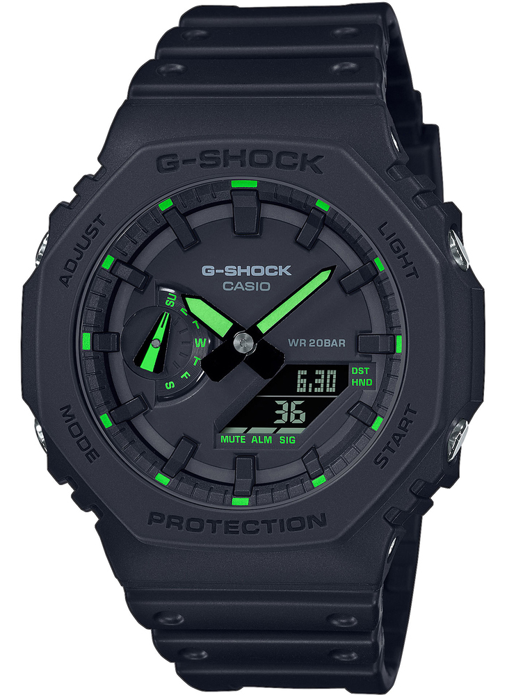Casio G-Shock GA-2100-1A3ER – minimalistinis ir atsparus sportinis