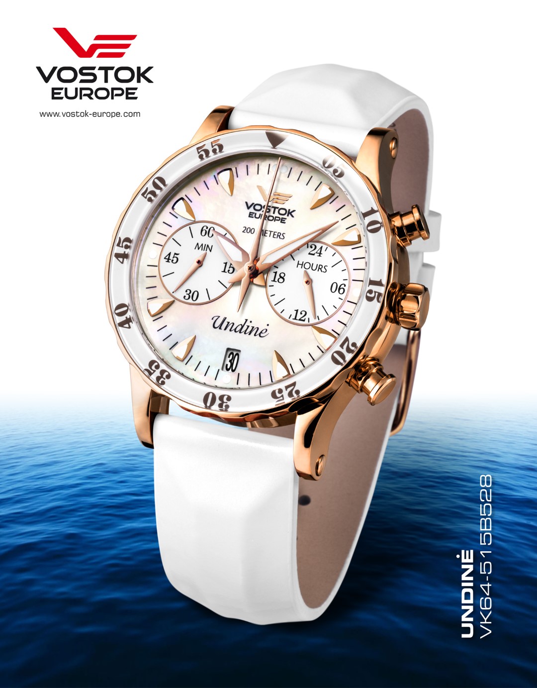 Laikrodis Vostok Europe Undinė VK64-515B528 su Kvarciniu